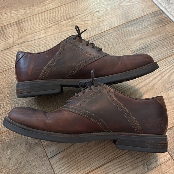 Johnston & Murphy Dress Shoes Mens 10 M Passport Saddle Oxford Brown Low 20-3606 main image 8